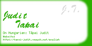 judit tapai business card